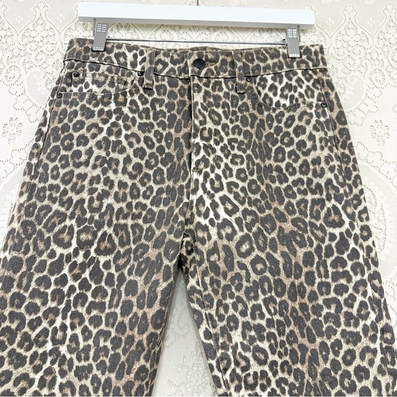 Joe's Jeans Women's The Callie High-Waist Crop Bootcut Pants Amur Leopard Print - Picture 8 of 12